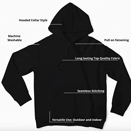 Martes Clothing | Mens Plain long sleeve Hoodie Fleece Pull-Over | Soft and comfy Adult Top Sweatshirt Hoodies | Work and longe wear | Non-zip Up | Uni-Sex | 80% Cotton 20% Polyester (Black) (1, XL)