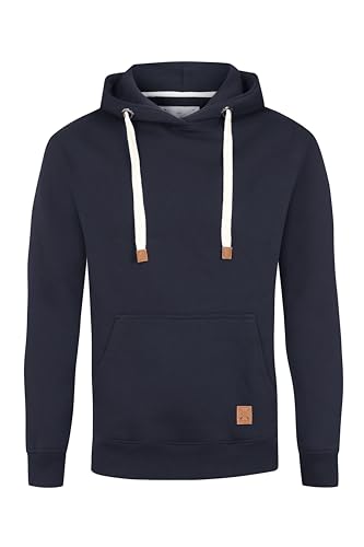 Blu Apparel Mens OH Overhead Pullover Fleece Hoodie OH Hoody Hooded Sweatshirt Grey Black (Medium, Navy)