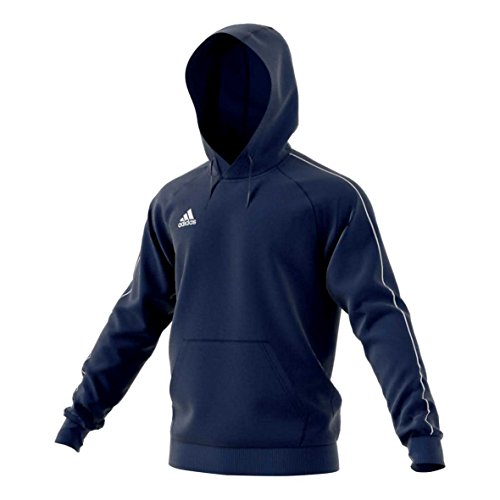 adidas Men's Core18 Hoody HOODED SWEAT, Dkblue/White, S UK