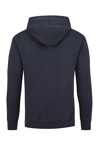 Blu Apparel Mens OH Overhead Pullover Fleece Hoodie OH Hoody Hooded Sweatshirt Grey Black (Medium, Navy)