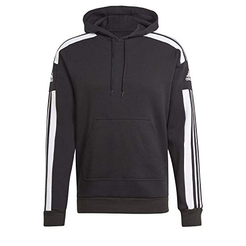 adidas Men's Sq21 Hood Sweatshirt, Black White, 3XL UK