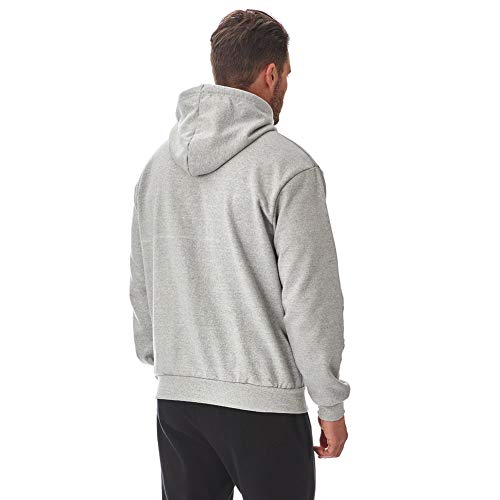 Iron Mountain Mens Soft Fleece Pullover Hooded Hoodie, Reclaimed Yarn Eco Friendly Top, Light Grey Marl, 4X-Large