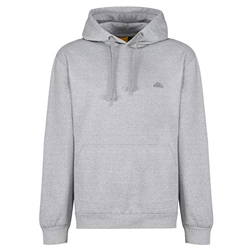 Iron Mountain Mens Soft Fleece Pullover Hooded Hoodie, Reclaimed Yarn Eco Friendly Top, Light Grey Marl, 4X-Large