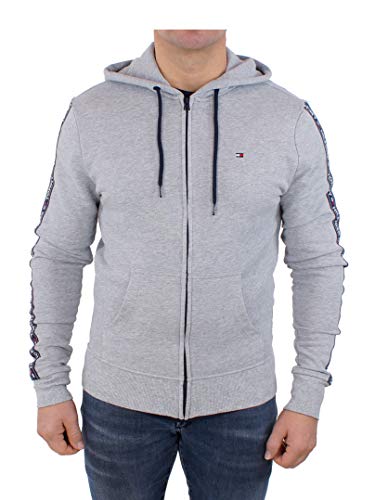Tommy Hilfiger - Hoodie For Men - Tommy Hilfiger Men's Hoodie - Pullover Hoodie - Embroidered Logo Design - Black - L