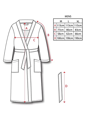Cotton Trend Mens Navy Blue Stripe Waffle Dressing Gown 100% Turkish Cotton Lightweight Robe With Kimono Collar Bathrobe Luxury Soft Hotel Quality Knee Length Robe Loungewear M