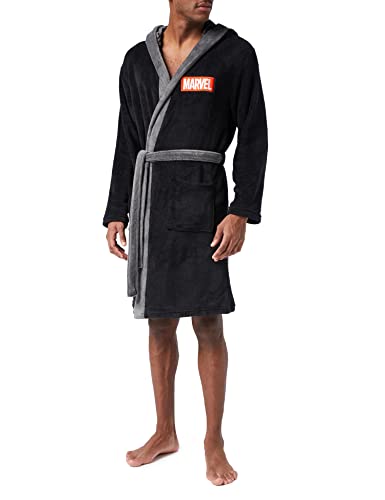Marvel Mens Dressing Gown, Fleece Robe for Men, Official Nightwear Gift (UK, Alpha, XL, Regular, Regular)