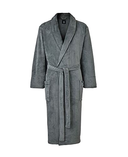 Savile Row Company Dark Grey Fleece Supersoft Dressing Gown XXL