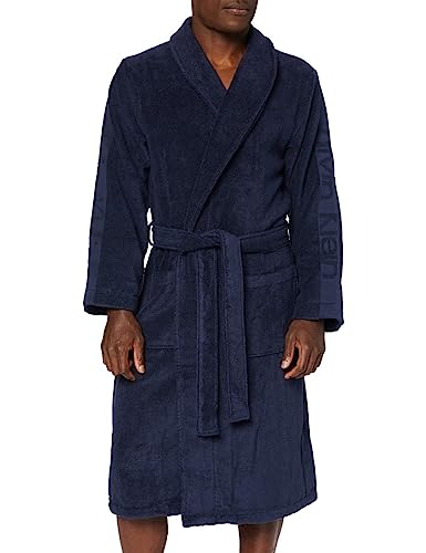 Calvin Klein Men's Robe Dressing Gown, Blue (Blue Shadow 8sb), Medium (Size: S-M)
