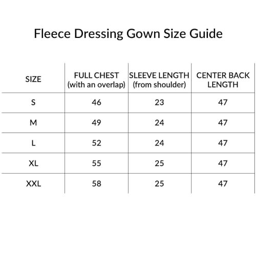 Savile Row Company Dark Grey Fleece Supersoft Dressing Gown XXL