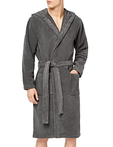 Tommy Hilfiger Men Bathrobe Towelling, Green (Magnet), XL