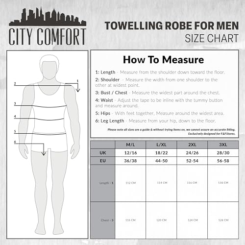 Bath Robes for Men - Absorbent Cotton Terry Towelling Bathrobe M-3XL Comfy Dressing Gown with Shawl Collar Shower Bath Spa Gym (Charcoal, 3XL)