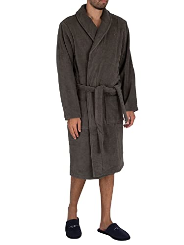 Tommy Hilfiger Men Bathrobe Cotton, Green (Magnet), L