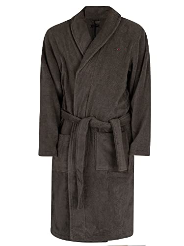 Tommy Hilfiger Men Bathrobe Cotton, Green (Magnet), L