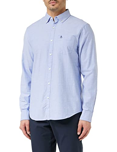 Original Penguin - Men's Shirt, Eco (Stretch) Oxford Slim Fit Shirt, Amparo Blue, M