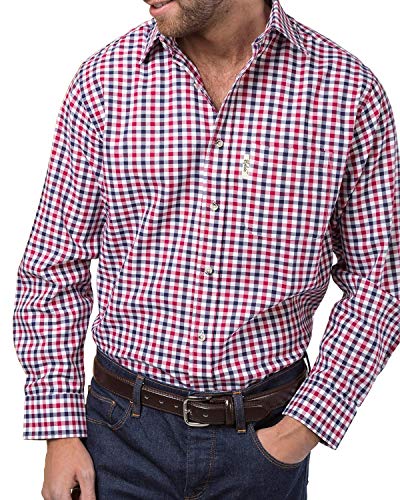 Rydale Mens Country Check Shirts (4XL, Richmond Red/Navy)