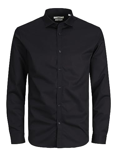 JACK & JONES Mens Crdiff Long Sleeve Shirt Black L
