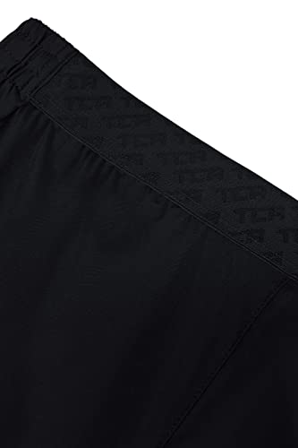 TCA Men's Elite Tech Lightweight Running or Gym Training Shorts with Zip Pockets - Triple Black, L