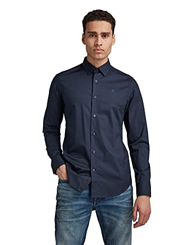 G-STAR RAW Men's Dressed Super Slim Shirt, Blue (mazarine blue D17026-C271-4213), L