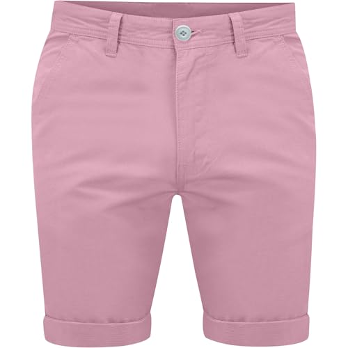 New Mens Chino Shorts Cotton Combat Half Pant Casual Summer Cargo Jeans Casual[Baby Pink ,36" Waist]