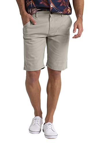 westAce Mens Summer Chino Shorts Slim-fit 9" Classic Cotton Casual Golf Beach Joggers Essential Half Pant All Waist Size 30-40 (Stone, 34W)
