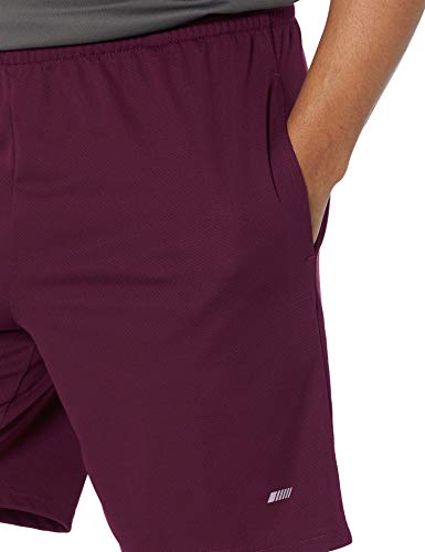 Amazon Essentials Men's Performance Tech Loose-Fit Shorts (Available in Big & Tall), Pack of 2, Burgundy/Navy, L