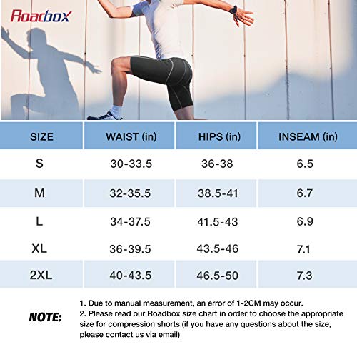 Roadbox Compression Shorts Mens 3 Pack with Pockets, Sports Underwear Quick-Drying Base Layer Shorts for Running, Gym, Shorts, Cycling, Rugby Black