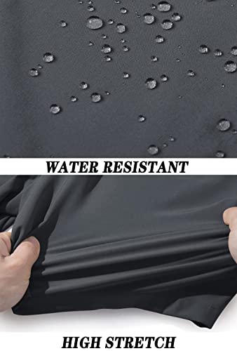 TACVASEN Jogging Shorts Mens Gym Running Shorts Male with Zip Pockets Summer Shorts Fitness Training Shorts Grey Workout Shorts Stretch Sweat Pants, Dark Grey, 36