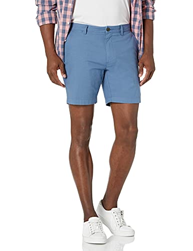 Amazon Essentials Men's Slim-Fit 7" Lightweight Comfort Stretch Oxford Short (Previously Goodthreads), Blue, 32W