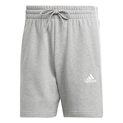 adidas Men's Essentials French Terry Shorts, Medium Grey Heather, M