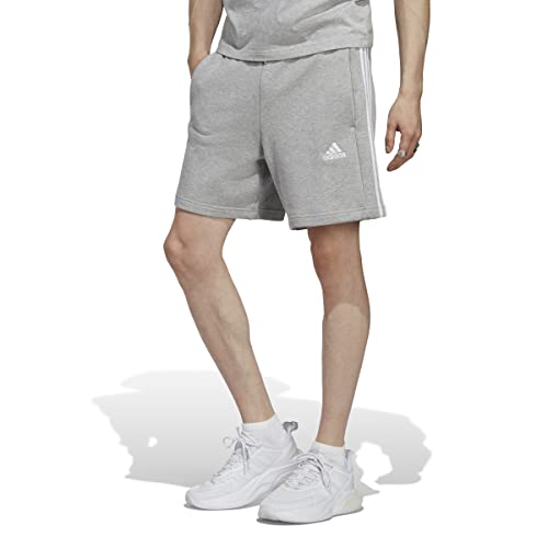 adidas Men's Essentials French Terry Shorts, Medium Grey Heather, M