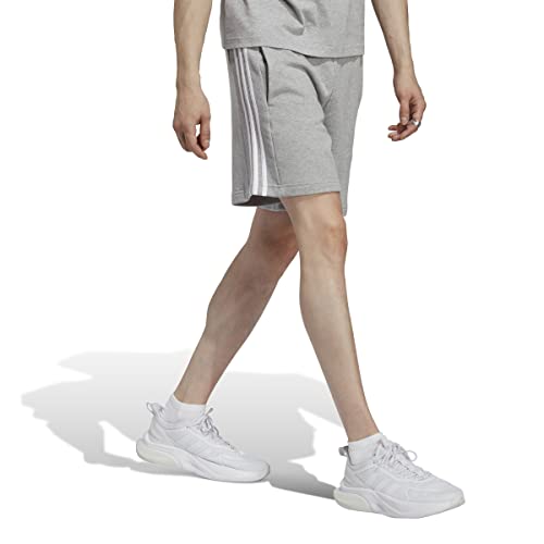 adidas Men's Essentials French Terry Shorts, Medium Grey Heather, M