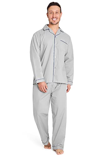 CityComfort Mens Pyjamas Set, Cotton Mens Nightwear(Grey, 2XL)