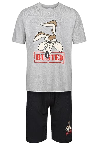 Ex UK Store Mens Character Short Pyjamas Busted Pj Set Night Wear Sizes M to XXL New (LT BUSTED - M)