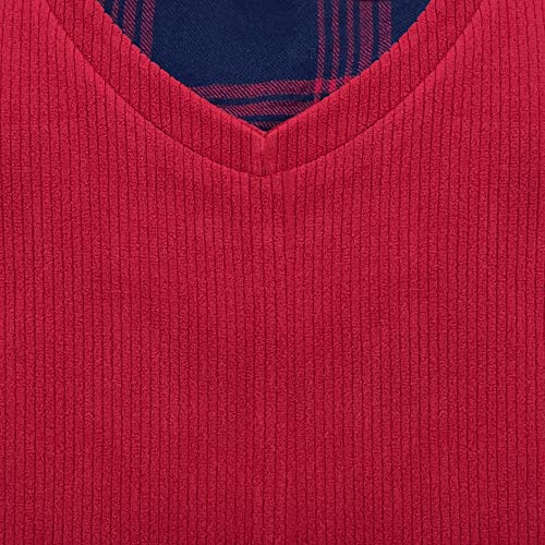 i-Smalls Men's Newquay Warm Winter Fleece Pyjama Set (3XL) Red
