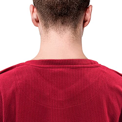 i-Smalls Men's Newquay Warm Winter Fleece Pyjama Set (3XL) Red