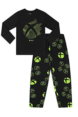 Xbox Official Mens and Boys Matching Gaming Long Pyjama Set Black (XXL)