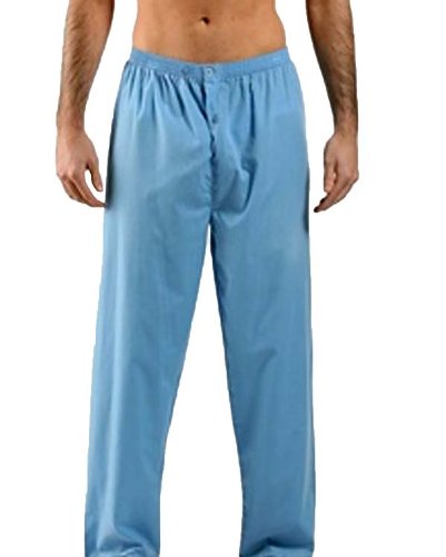 Champion Men's Pack of 2 Hampton Polycotton Long Pyjama Trouser Bottoms (Blue/Navy) 4XL