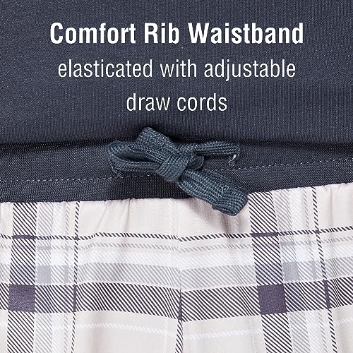 The Essentials Wardrobe Mens TEW Long Pyjamas - Grey/Cream - 4X Large