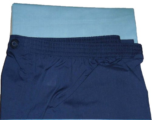 Champion Men's Pack of 2 Hampton Polycotton Long Pyjama Trouser Bottoms (Blue/Navy) 4XL