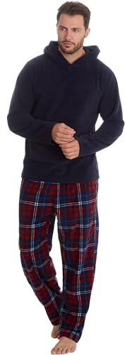 MICHAEL PAUL Mens Pyjamas Warm Fleece Hooded Pyjamas for men Sets Pjs M-XXL Fluffy Hoodie | Mens pj set 2 piece pyjamas loungewear tracksuit | Soft Hooded Twosie Pyjama Set for Men Gifts for Him