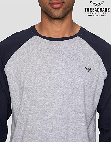 Threadbare Mens Lounge Sets Pyjama Top & Bottoms Long Sleeve, Grey Marl - Haddaway,L