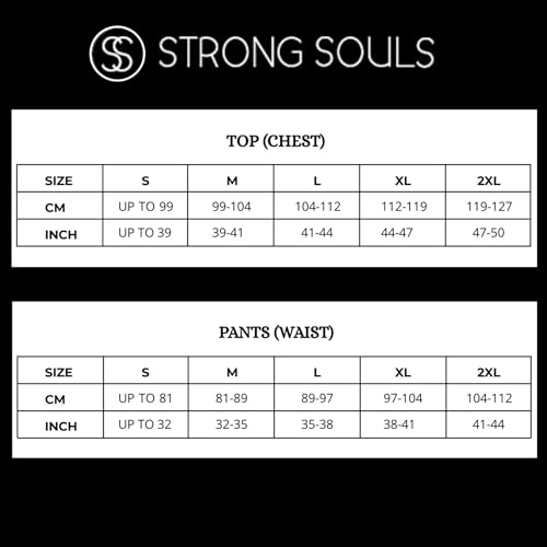 Strong Souls Mens Luxury 2 Piece Long Pyjamas Pjs Stag XL