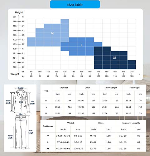 YUSHOW Pyjamas for Men Flannel Red Check Pyjama Sets Ultra Soft Loungewear Long Sleeve Top and Bottoms