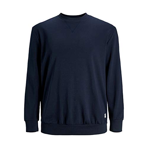 Jack & Jones Men's Jjebasic Crew Neck Noos Ps Sweatshirt, Navy Blazer/, 4XL UK