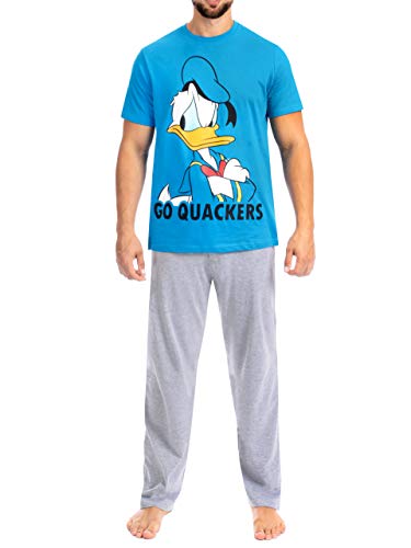Disney Mens Pyjamas Donald Duck Blue Large
