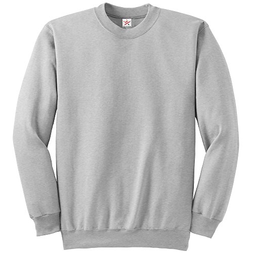 Star and Stripes Large Heather Grey Crew Neck Cotton Sweatshirts Durable Jumpers Unisex Fitting