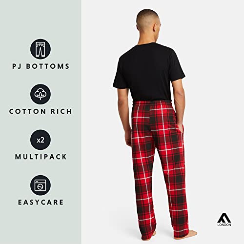 FM London 2-pack Soft Touch Pajama Bottom Men's , Multicolour , L