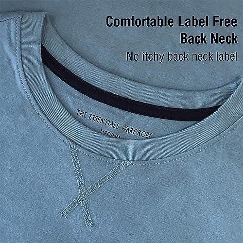 The Essentials Wardrobe Mens TEW Shorty Pyjamas - Faded Denim/Blue- Medium