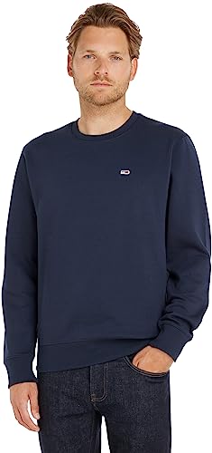 Tommy Hilfiger Men's Tjm Regular Fleece C Neck Sweater, Twilight Navy, M