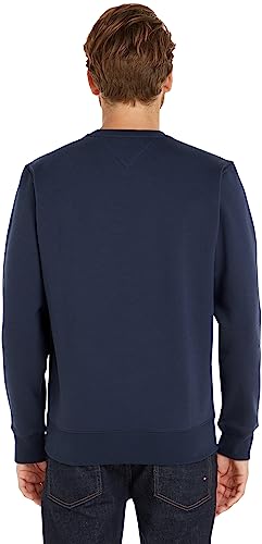 Tommy Hilfiger Men's Tjm Regular Fleece C Neck Sweater, Twilight Navy, M